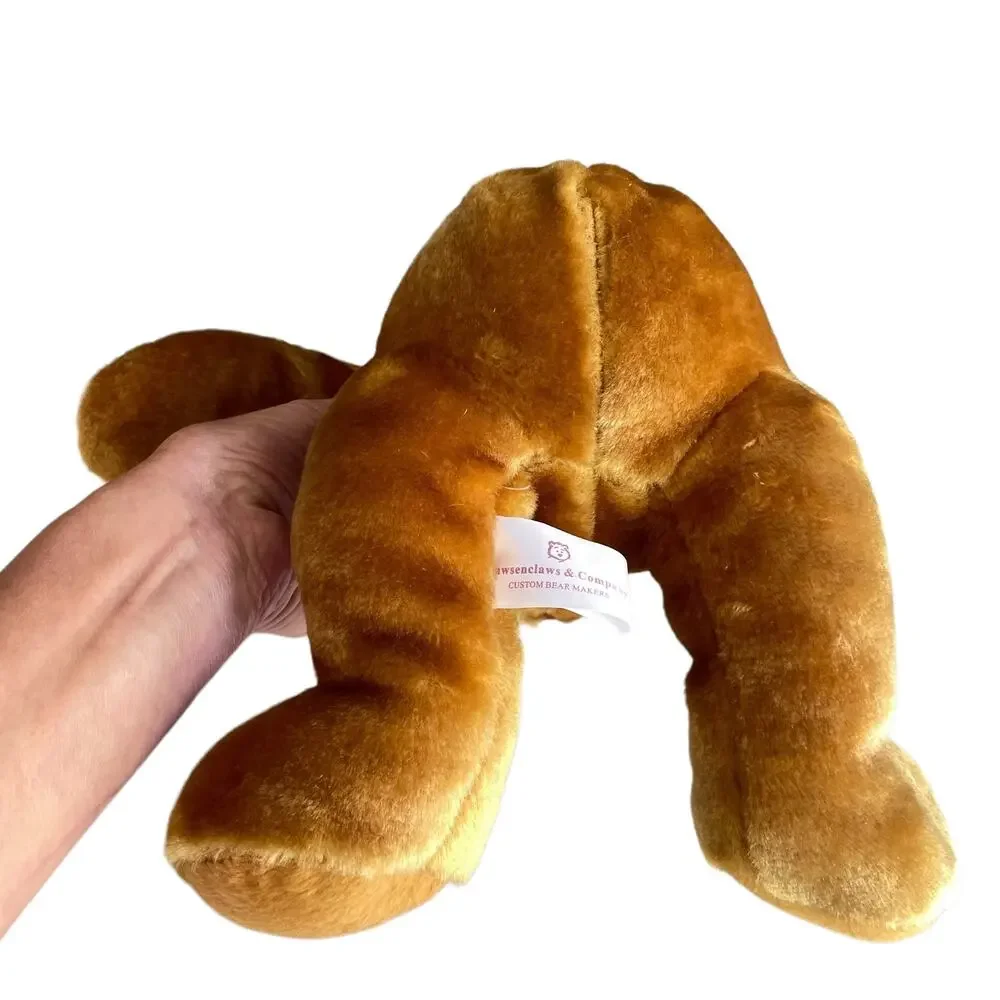 Pawsenclaws Teddy Bear Plush Stuffed Animal Toy Zipper Back Stitched Nose READ